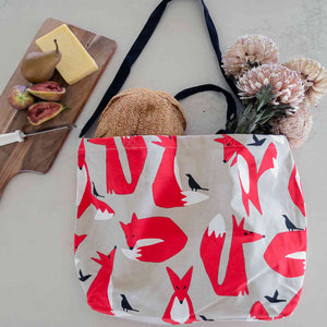 Foxes 100% Cotton Tote Bag