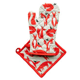 FOX Oven Mitt & Pot Holder Set - Hello Homewares