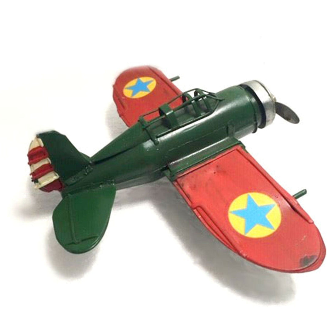 Green Mini Roamer Plane - Small Vintage Style Metal Plane.