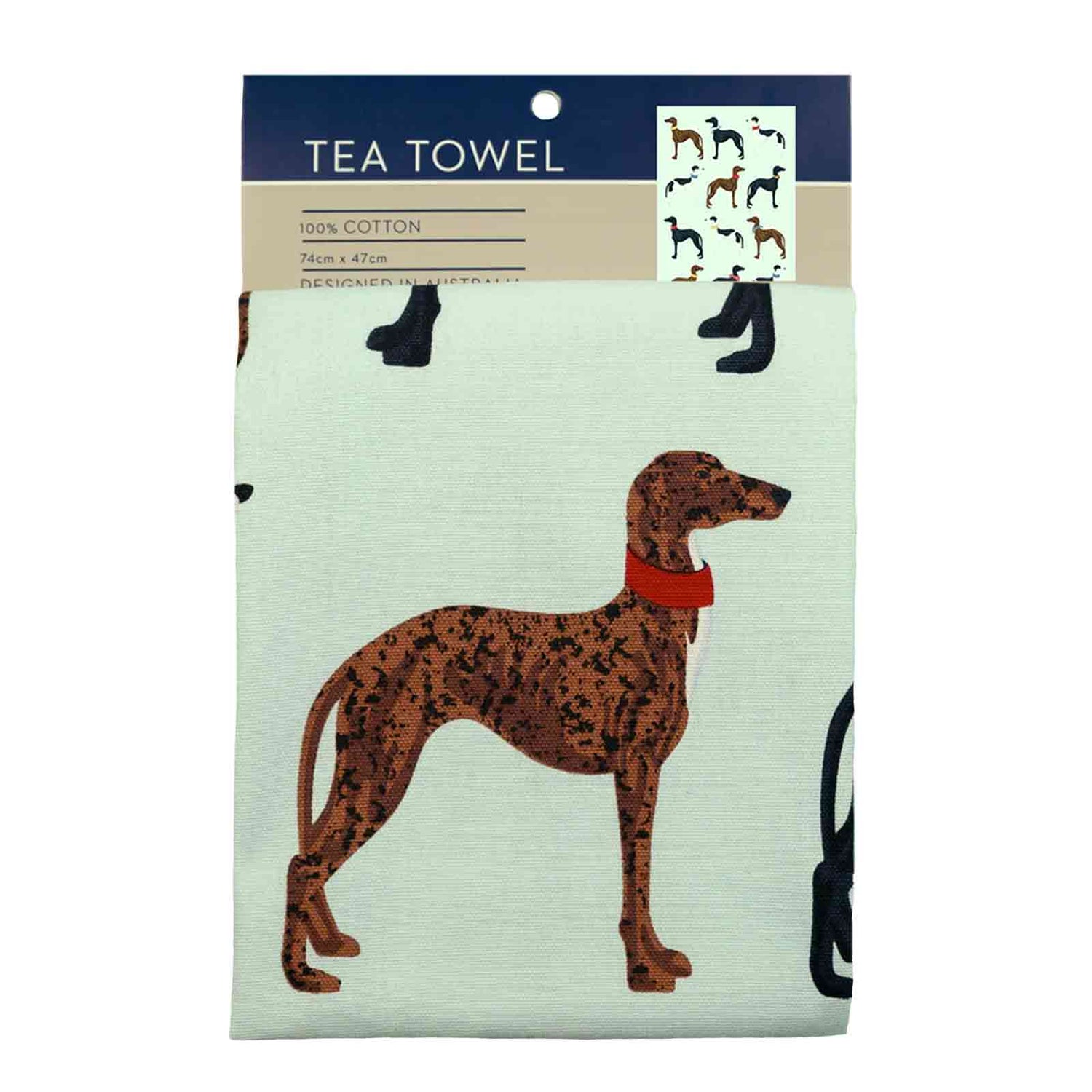 Greyhounds 100% Cotton Tea Towel