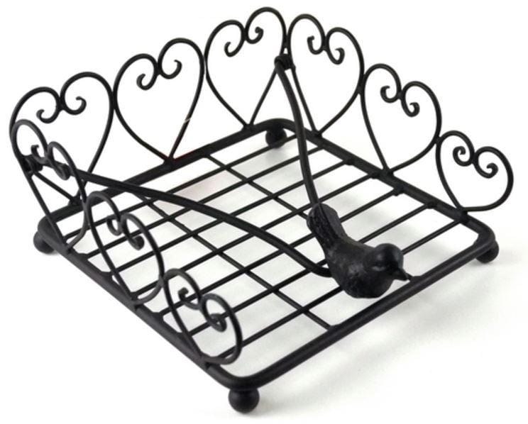 Black Iron Bird Serviette Holder.