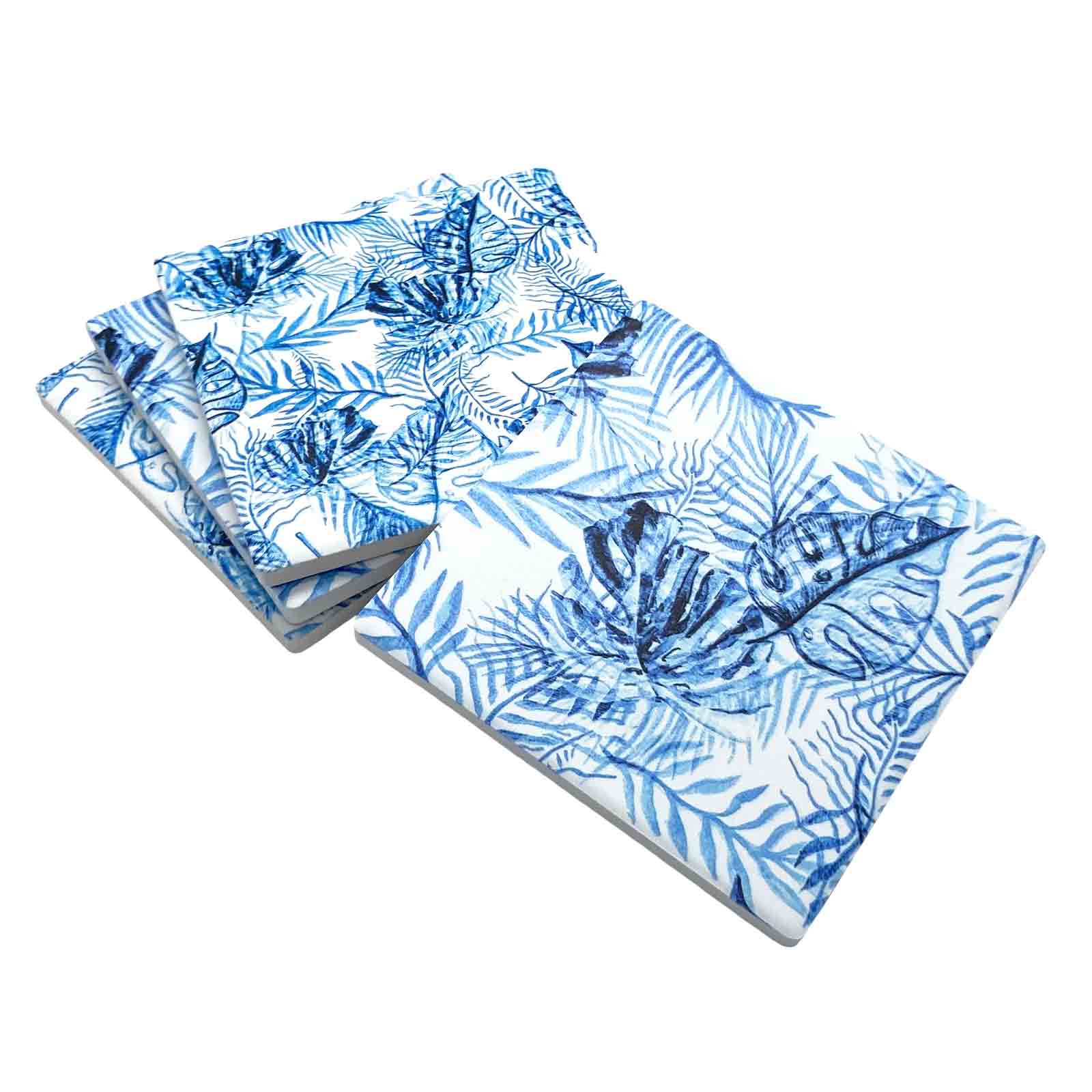 Island Blue Ceramic Coasters Set of 4