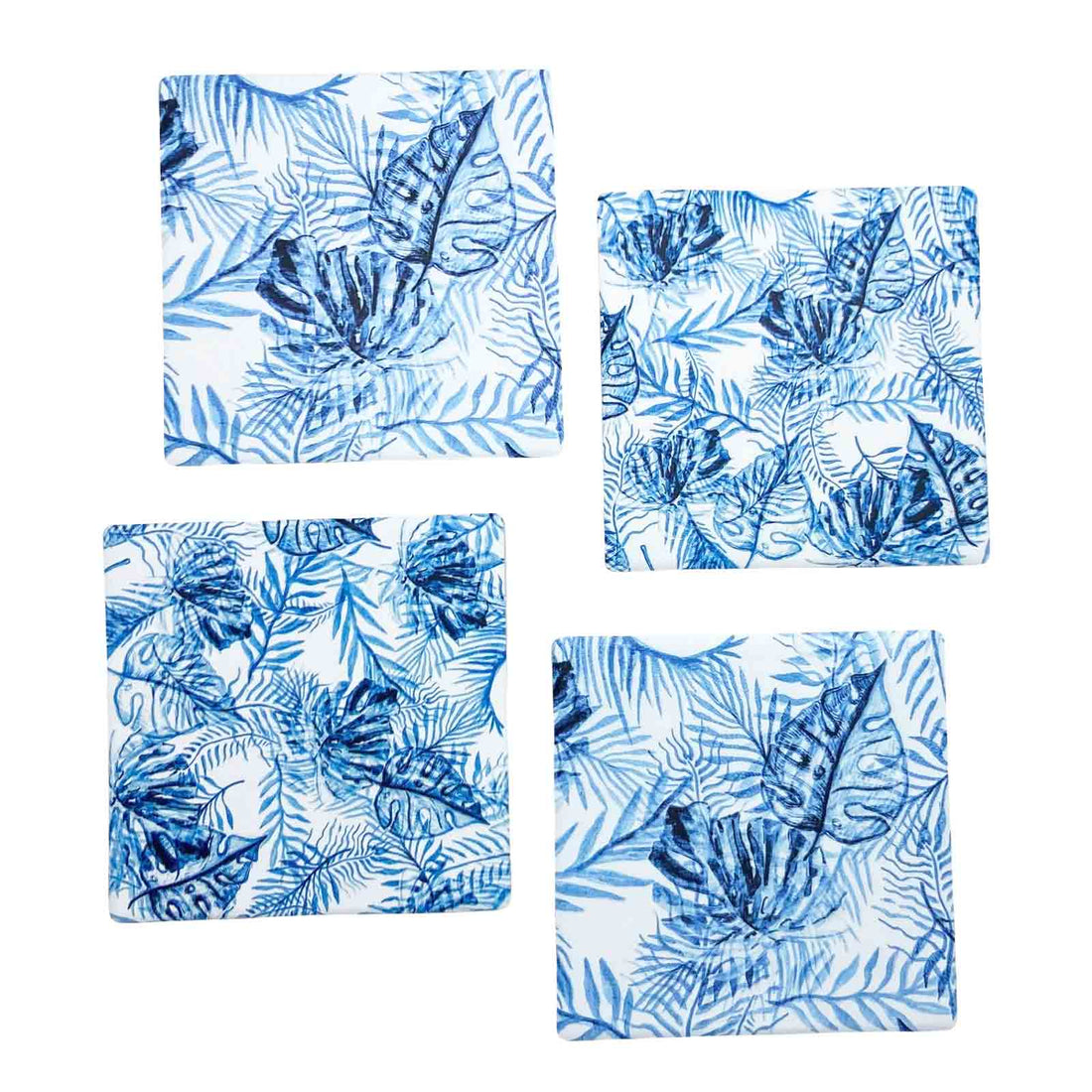 Island Blue Ceramic Coasters Set of 4