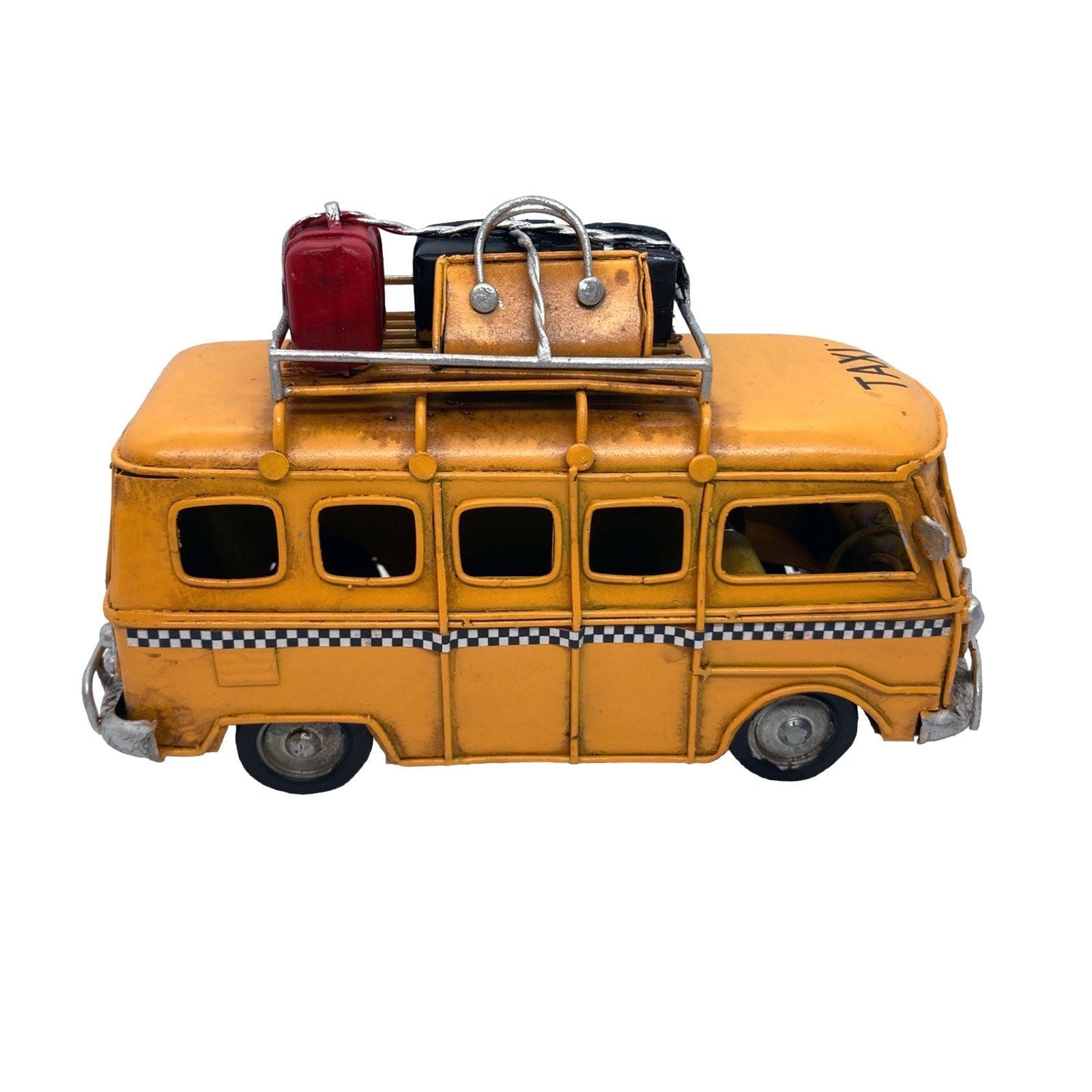 Yellow Kombi Taxi with Suitcases