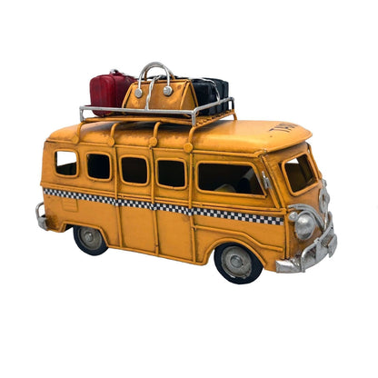 Yellow Kombi Taxi with Suitcases