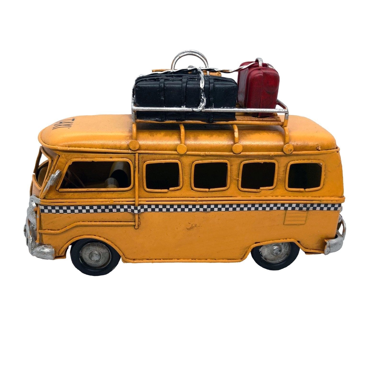 Yellow Kombi Taxi with Suitcases