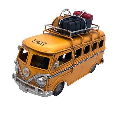 Yellow Kombi Taxi with Suitcases