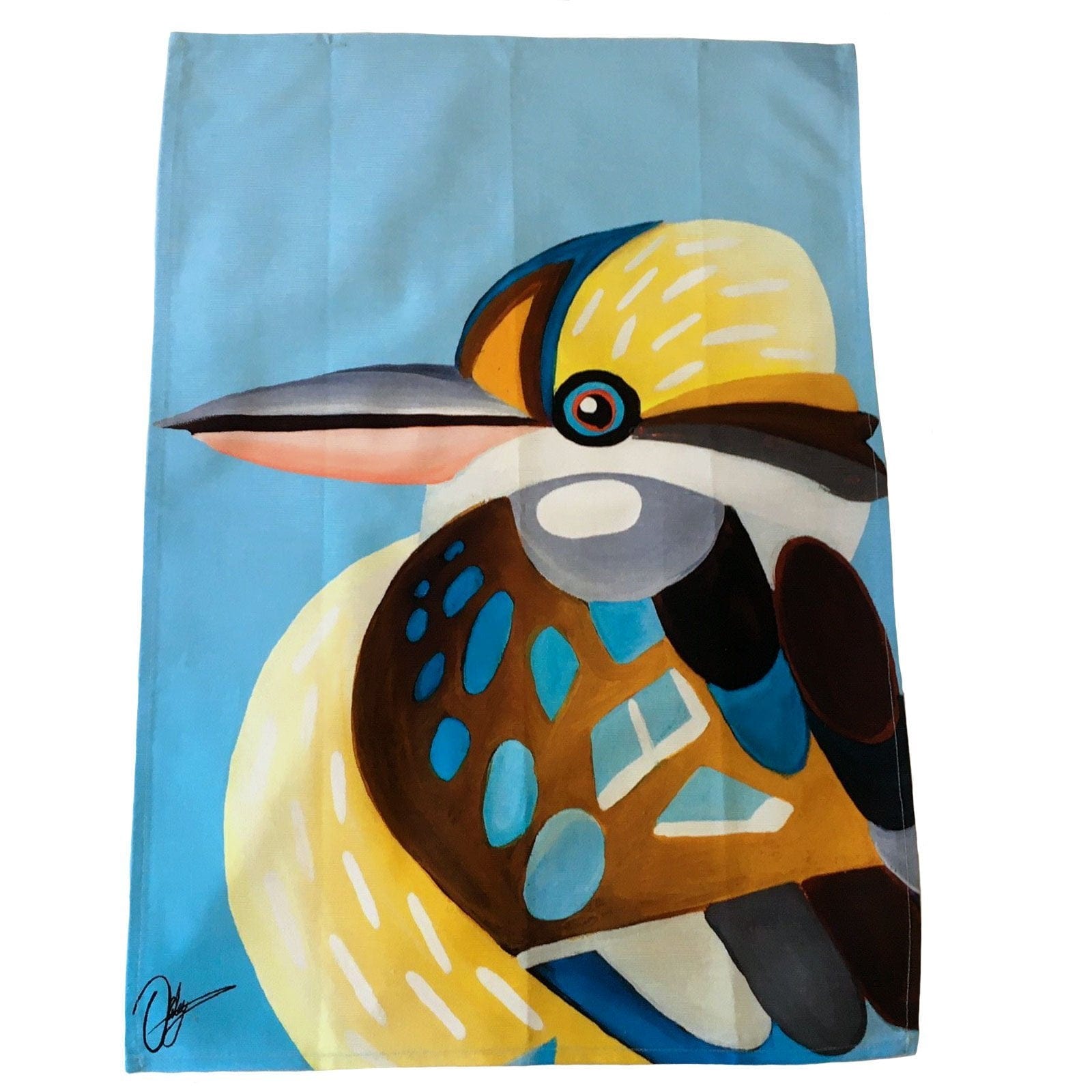 Kookaburra - 100% Cotton Chris Riley Designed Tea Towel.