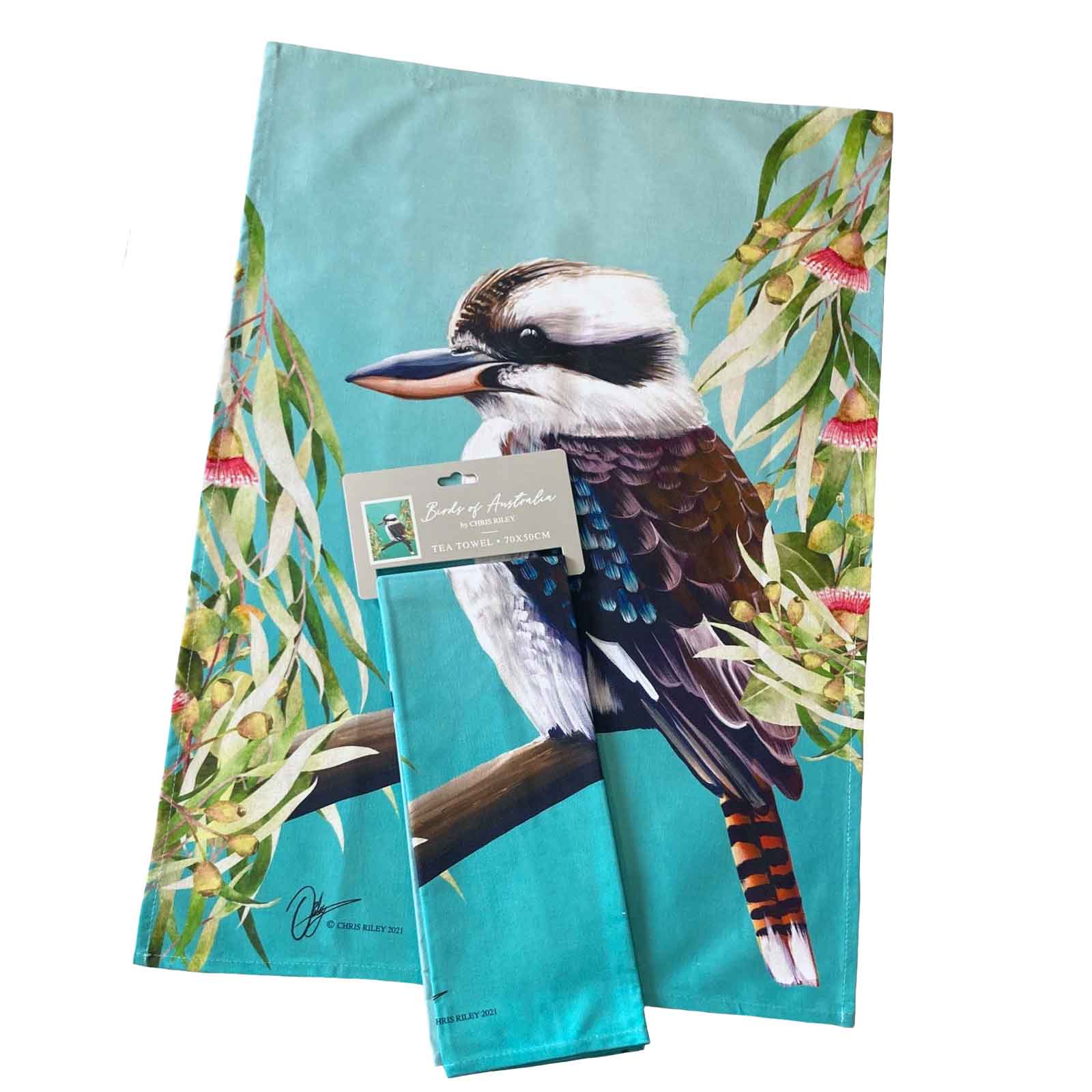 Kookaburra Birds of Australia 100% Cotton Tea Towel