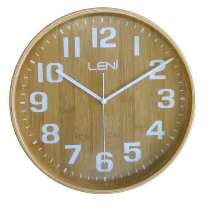 28cm Leni Wood Wall Clock - 3 Colours Available.