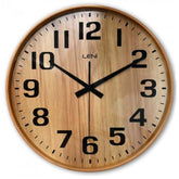 28cm Leni Wood Wall Clock - Nature.