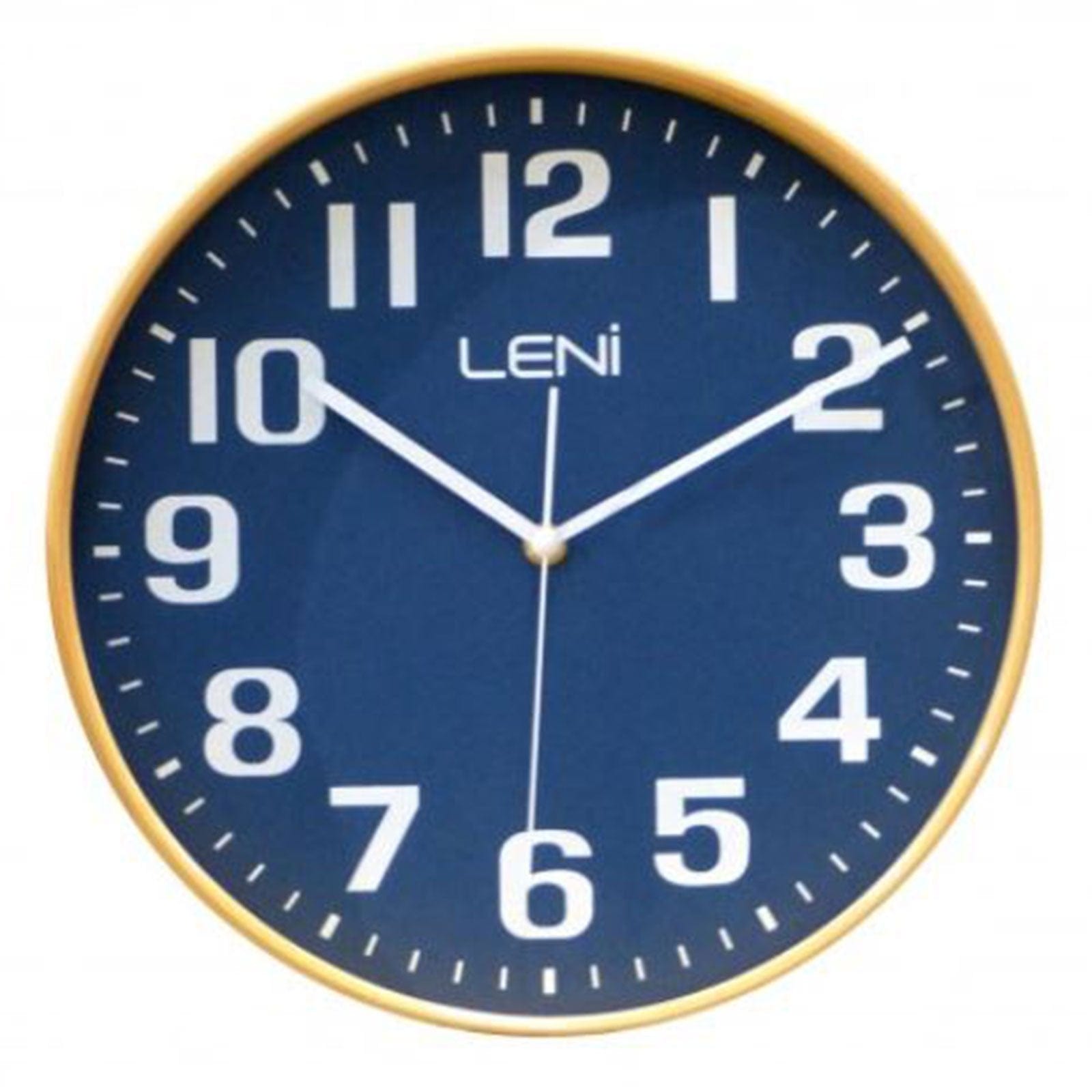 40cm Leni Wood Wall Clock - Navy.
