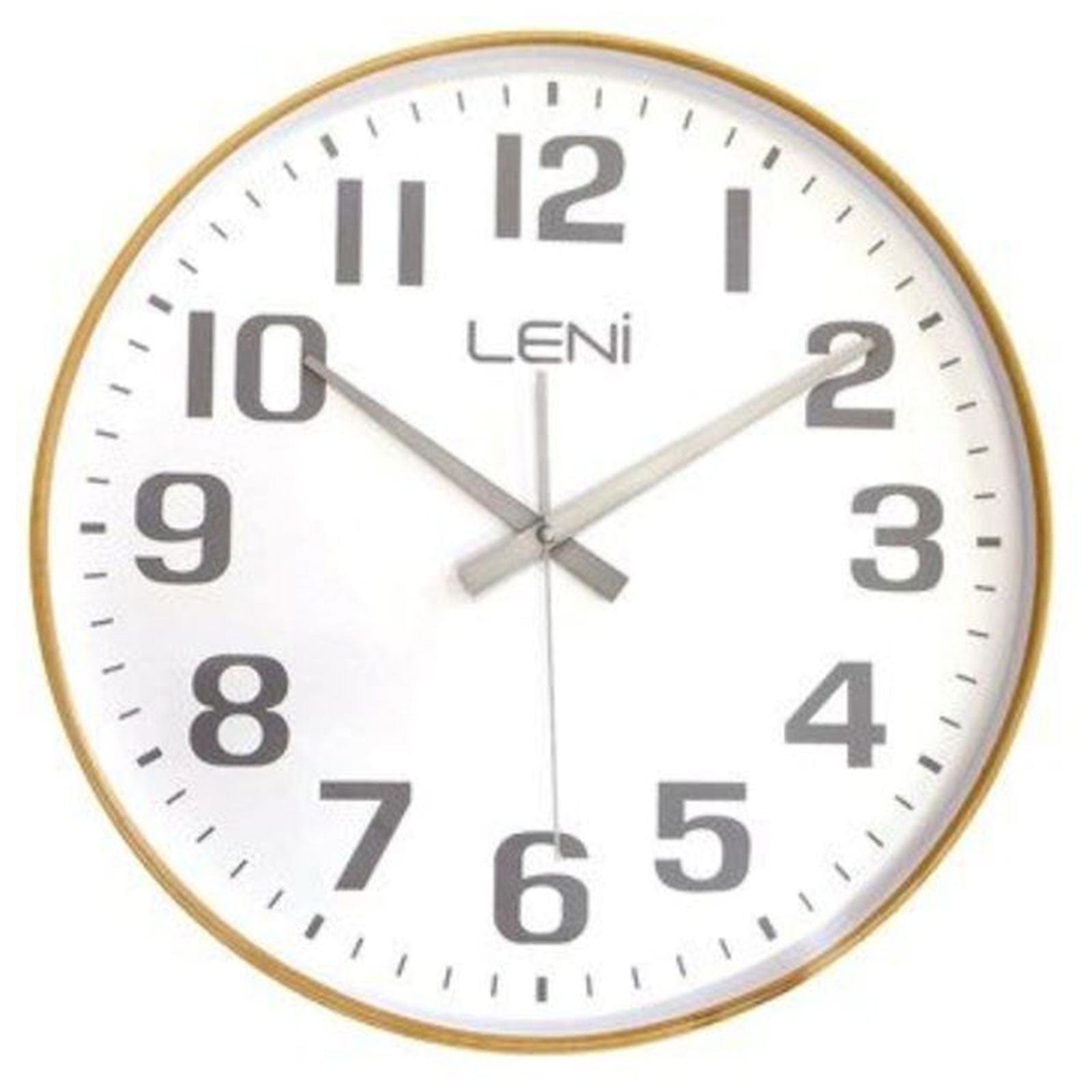 40cm Leni Wood Wall Clock - White.