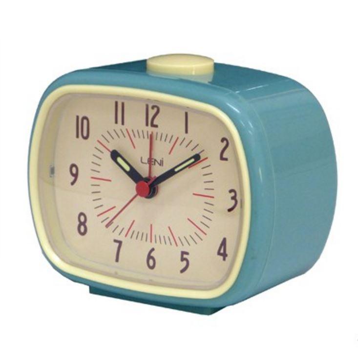 Leni Retro Alarm Clock - 6 Colours Available.