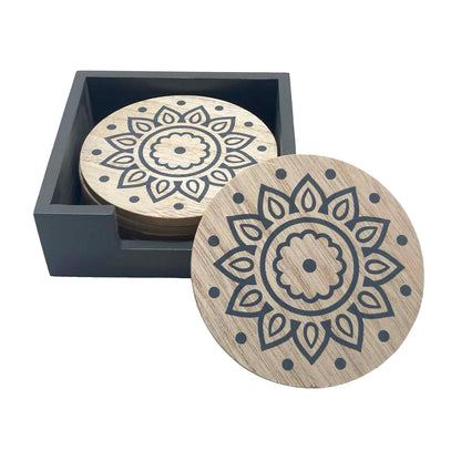 Madala Home Wooden Coasters - Set of 6