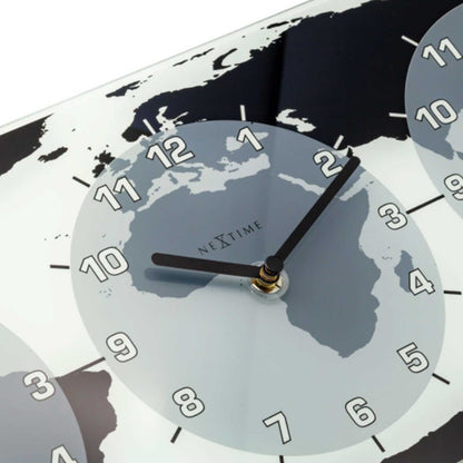 NeXtime Mondial Glass World Clock - 3 Faces