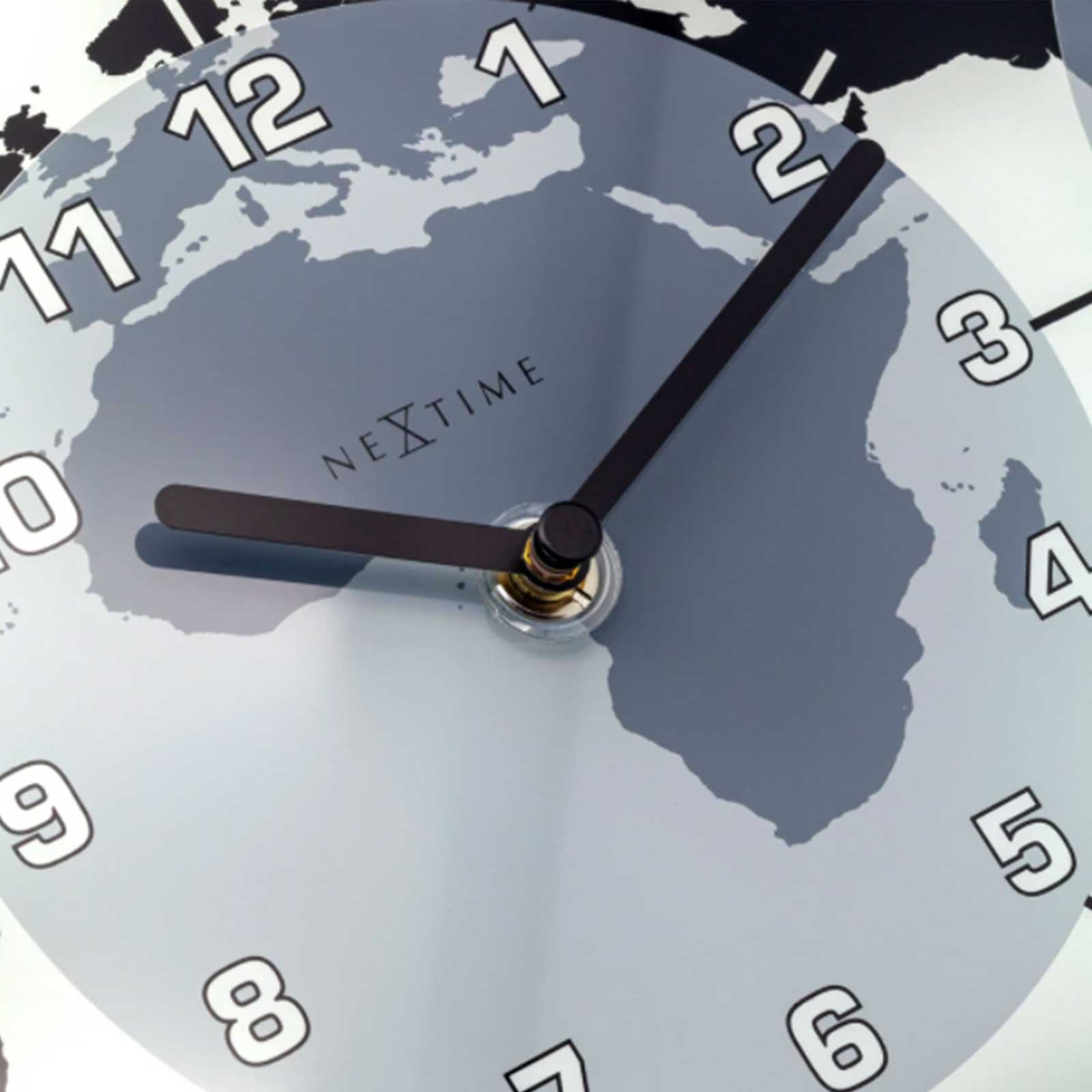 NeXtime Mondial Glass World Clock - 3 Faces