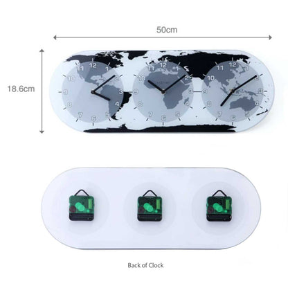 NeXtime Mondial Glass World Clock - 3 Faces