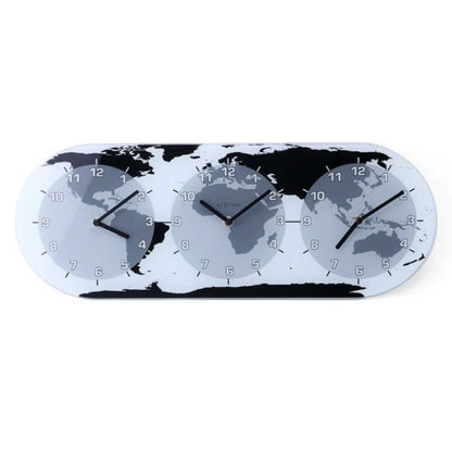 NeXtime Mondial Glass World Clock - 3 Faces