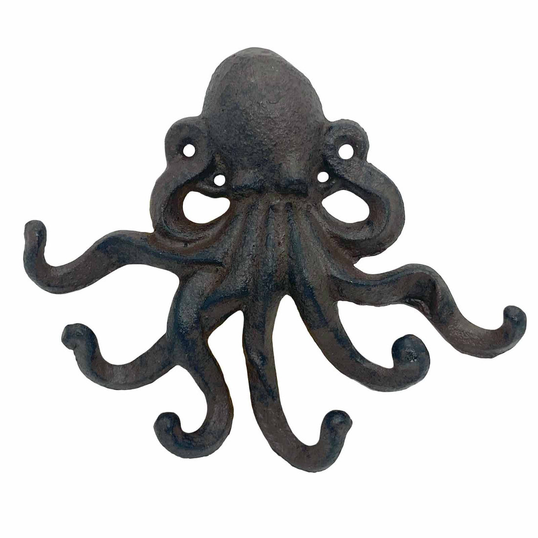 Mr Gecko Rust Brown Cast Iron Octopus Wall Hook