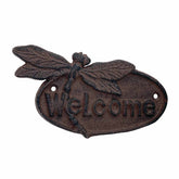 Mr Gecko Cast Iron Dragonfly Welcome Sign