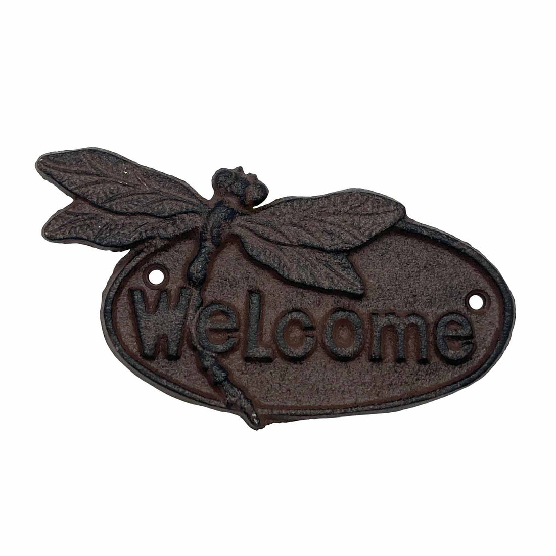 Mr Gecko Cast Iron Dragonfly Welcome Sign