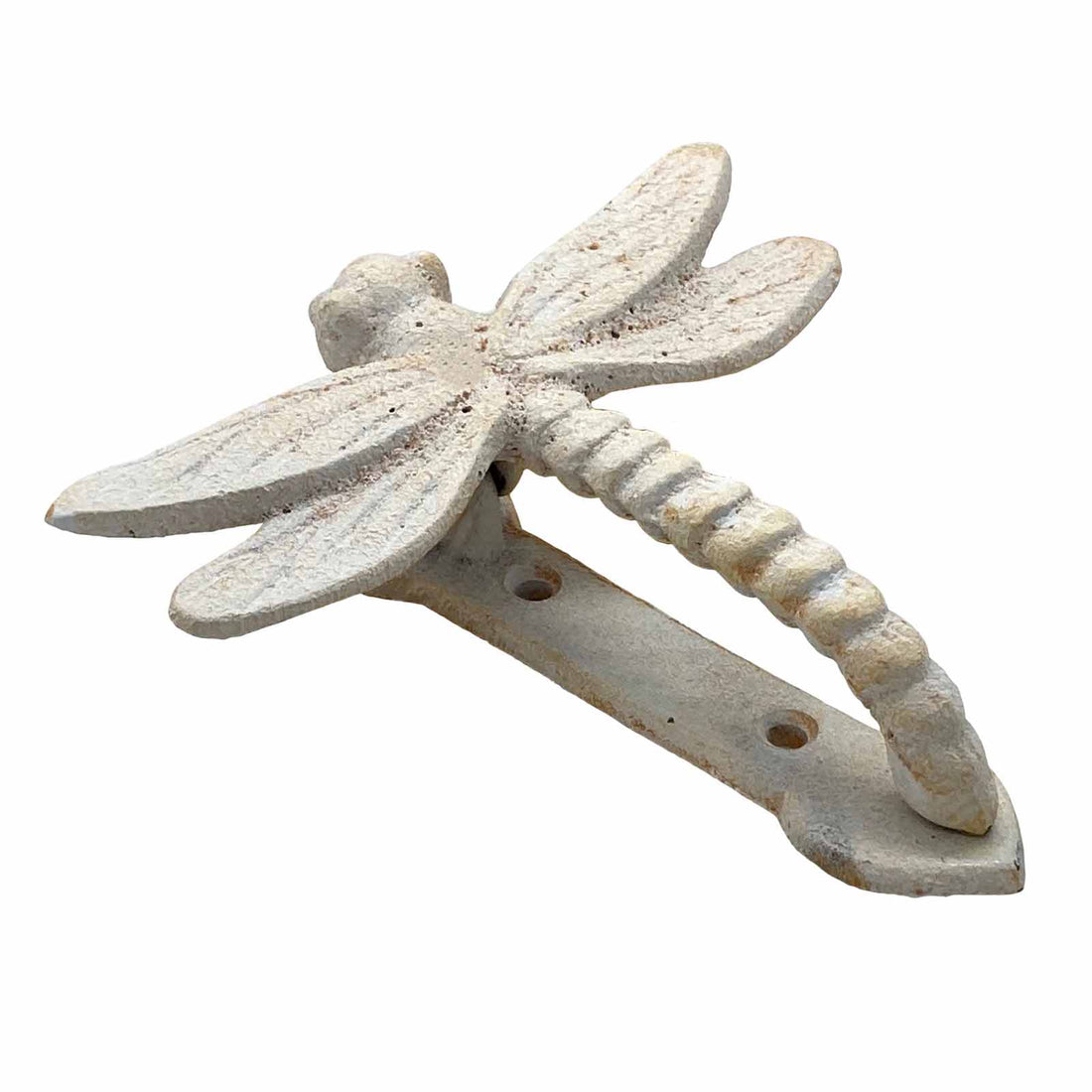 Mr Gecko White Dragonfly Cast Iron Door Knocker