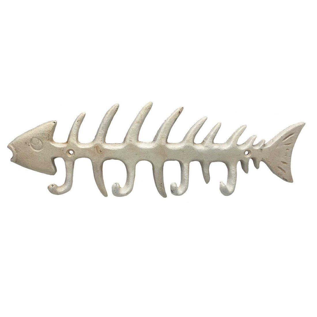 Mr Gecko White Metal Fishbone Wall Hook