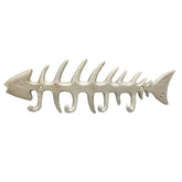 Mr Gecko White Metal Fishbone Wall Hook