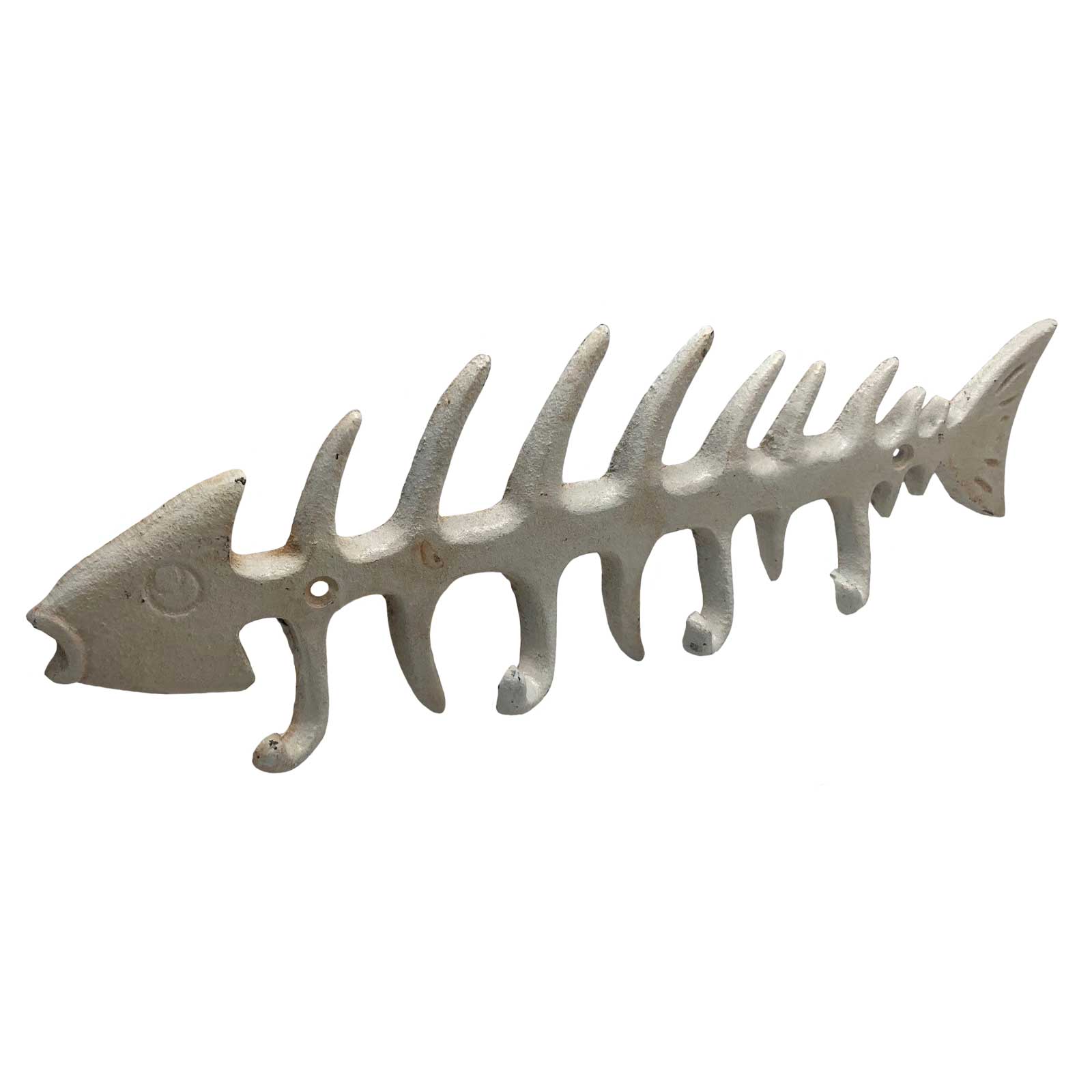 Mr Gecko White Metal Fishbone Wall Hook