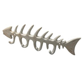 Mr Gecko White Metal Fishbone Wall Hook