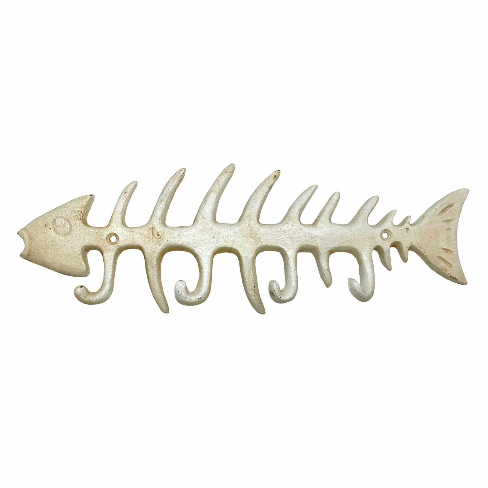 Mr Gecko White Metal Fishbone Wall Hook