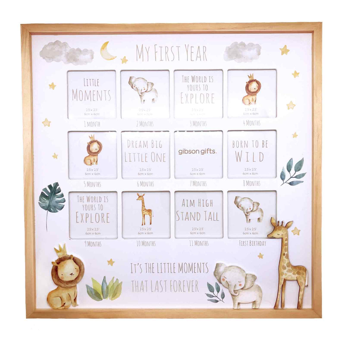 My First Year Little Moments Wooden Photo Frame