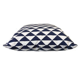 Navy Blue Triangles Outdoor Cushion