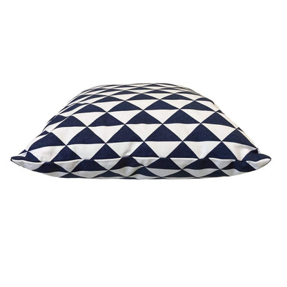Navy Blue Triangles Outdoor Cushion
