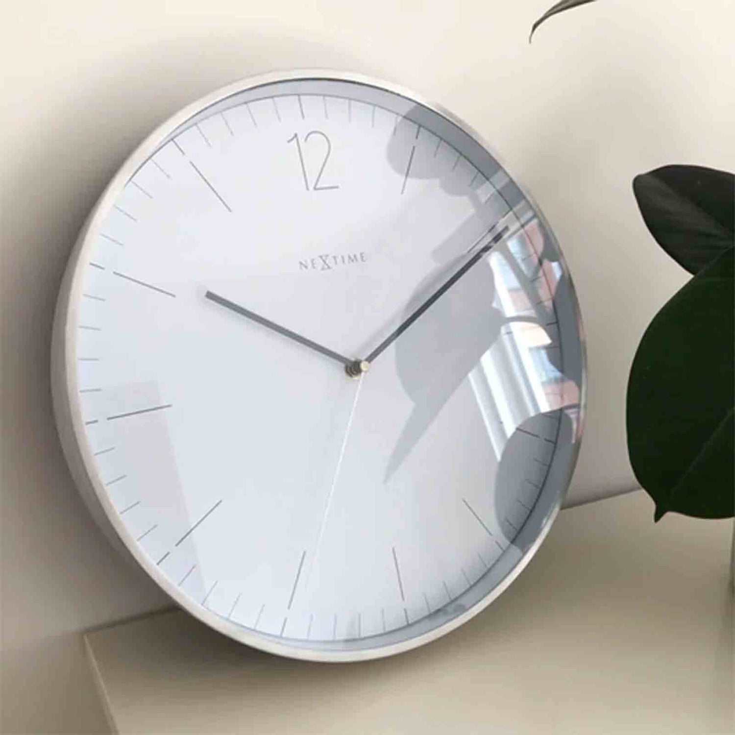 NeXtime Essential Silver Wall Clock