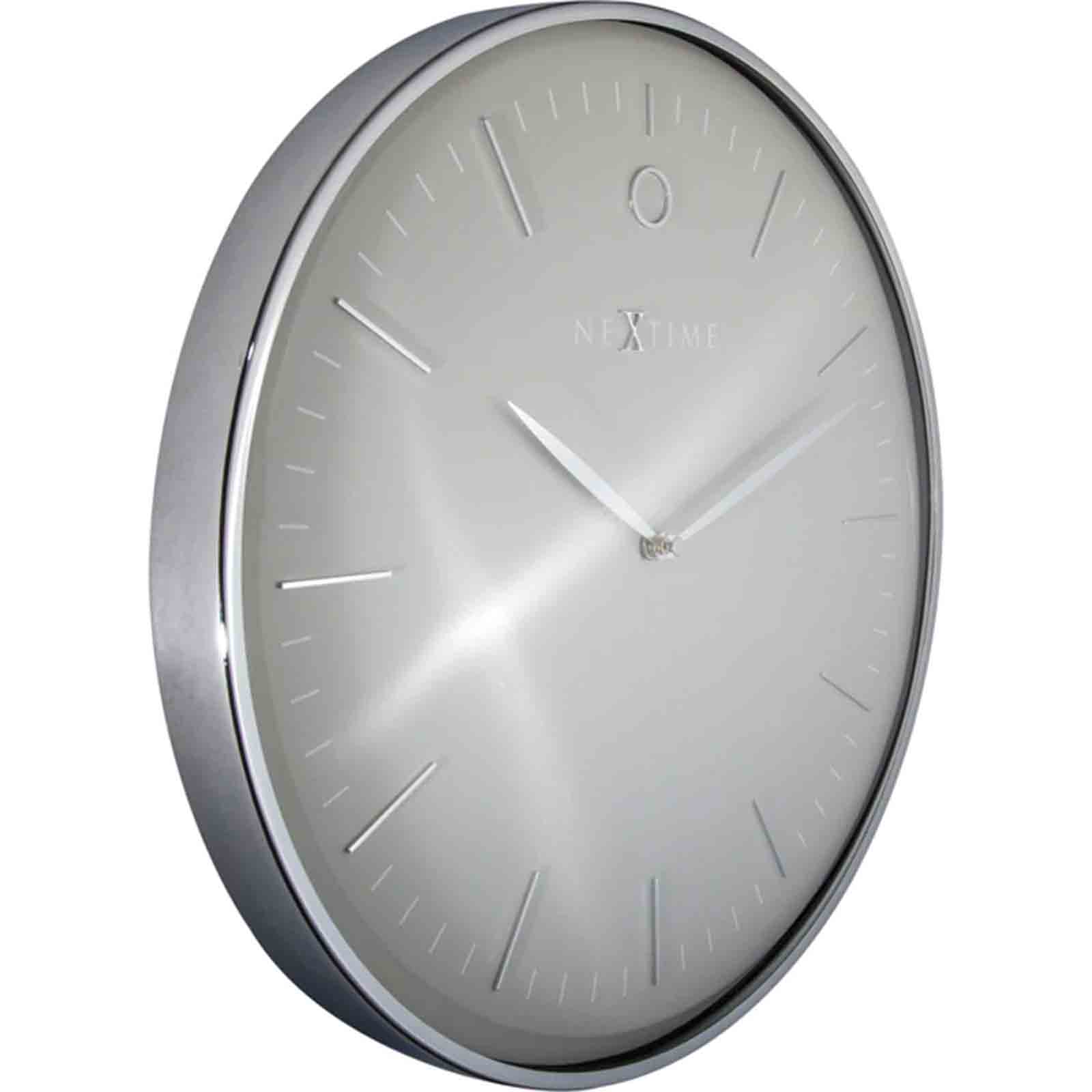 NeXtime GLAMOUR Wall Clock - Silver Grey