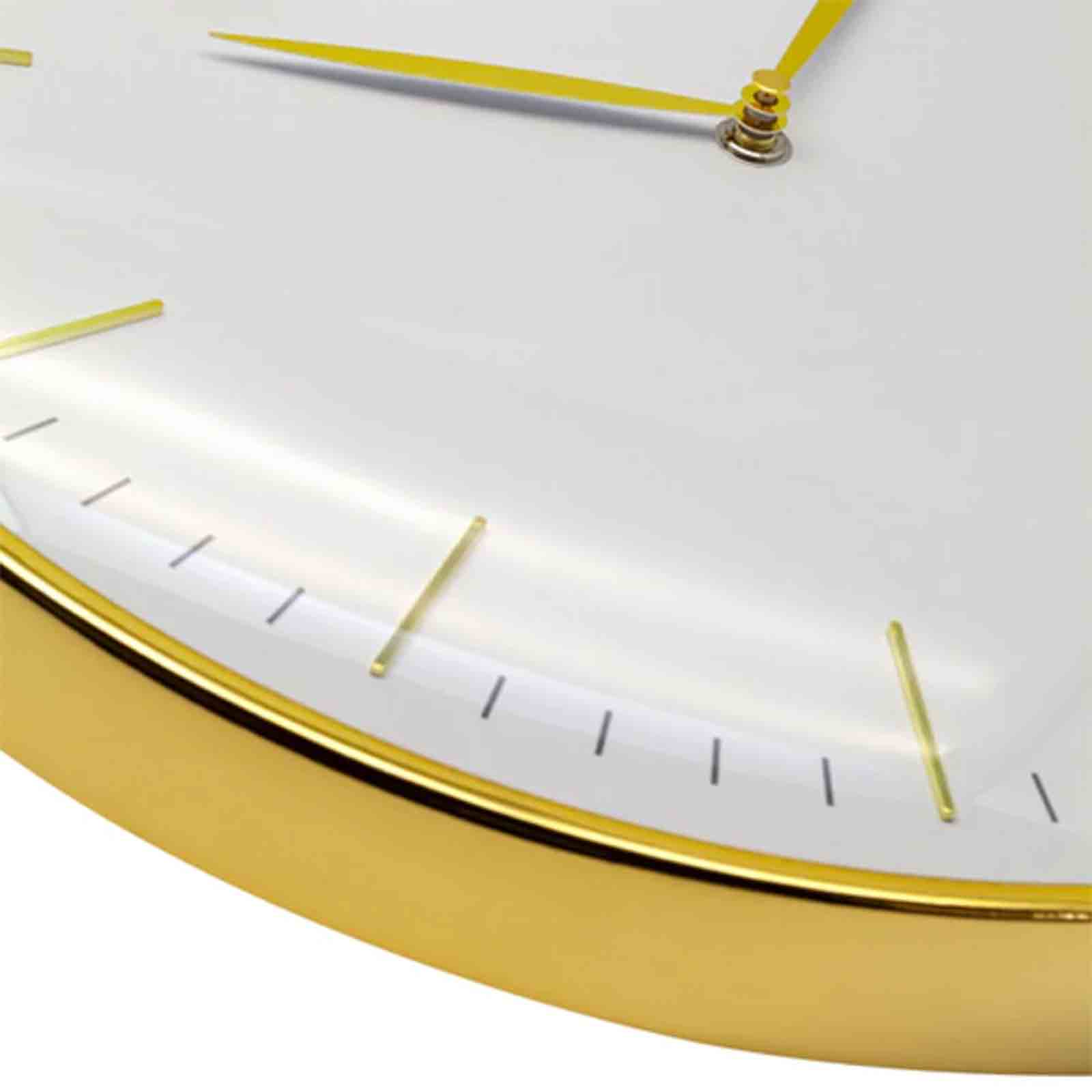 NeXtime GLAMOUR White and Gold Wall Clock