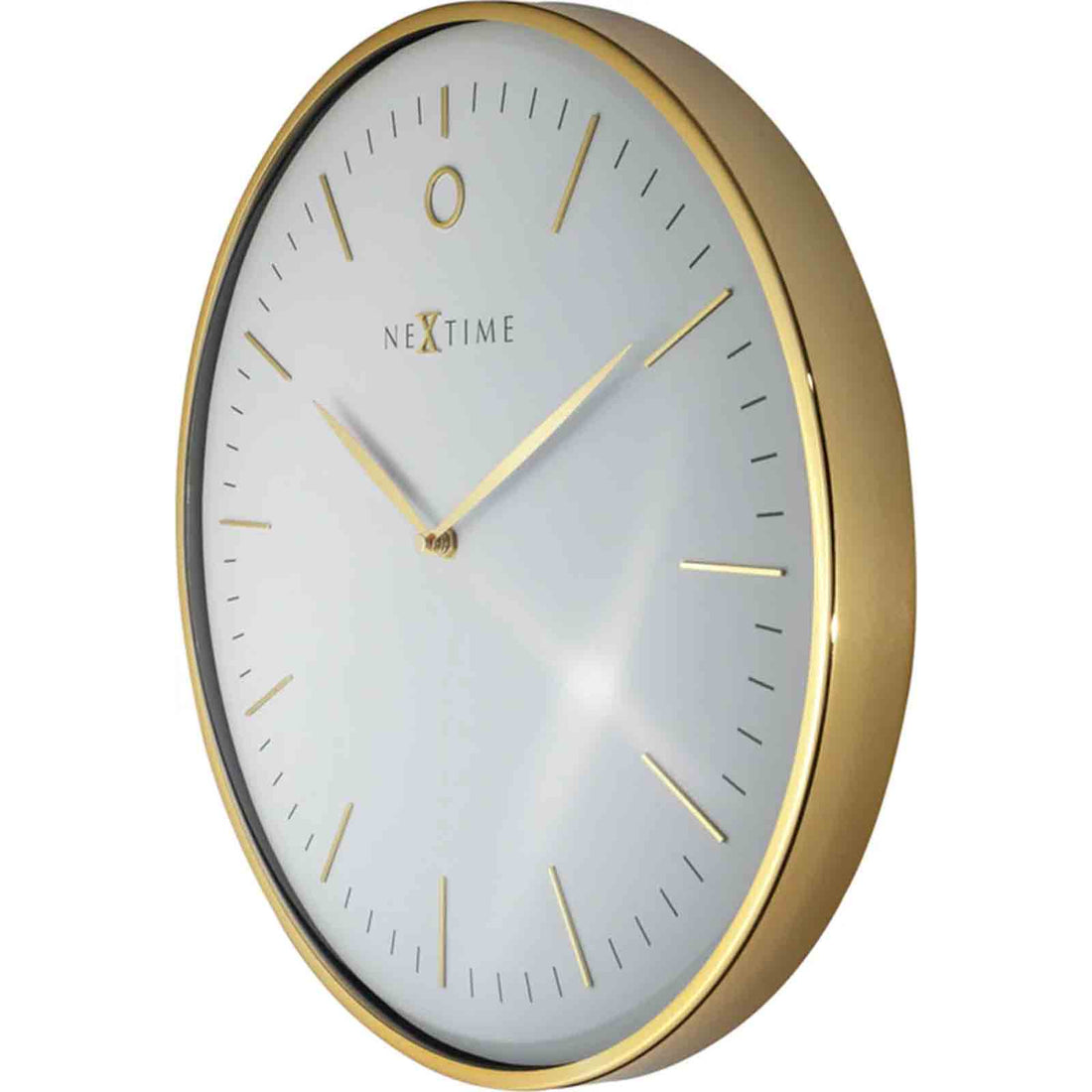 NeXtime GLAMOUR White and Gold Wall Clock