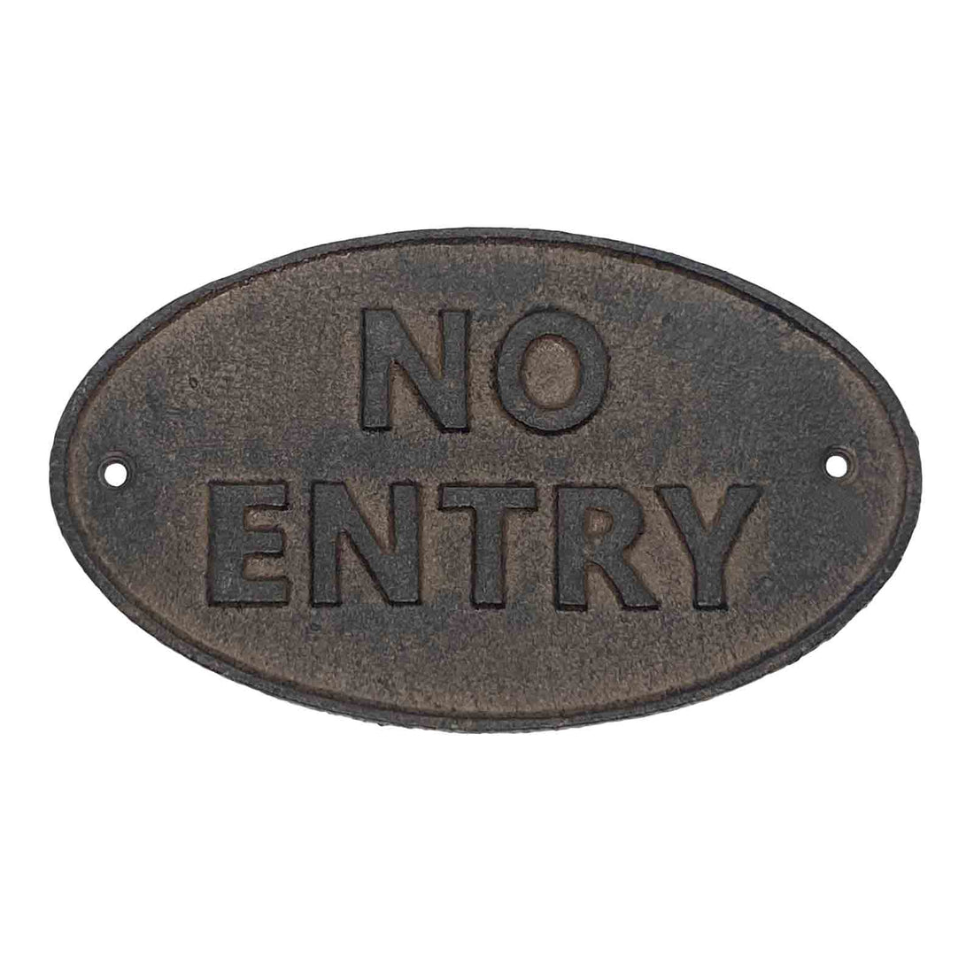 No Entry Cast Iron Sign