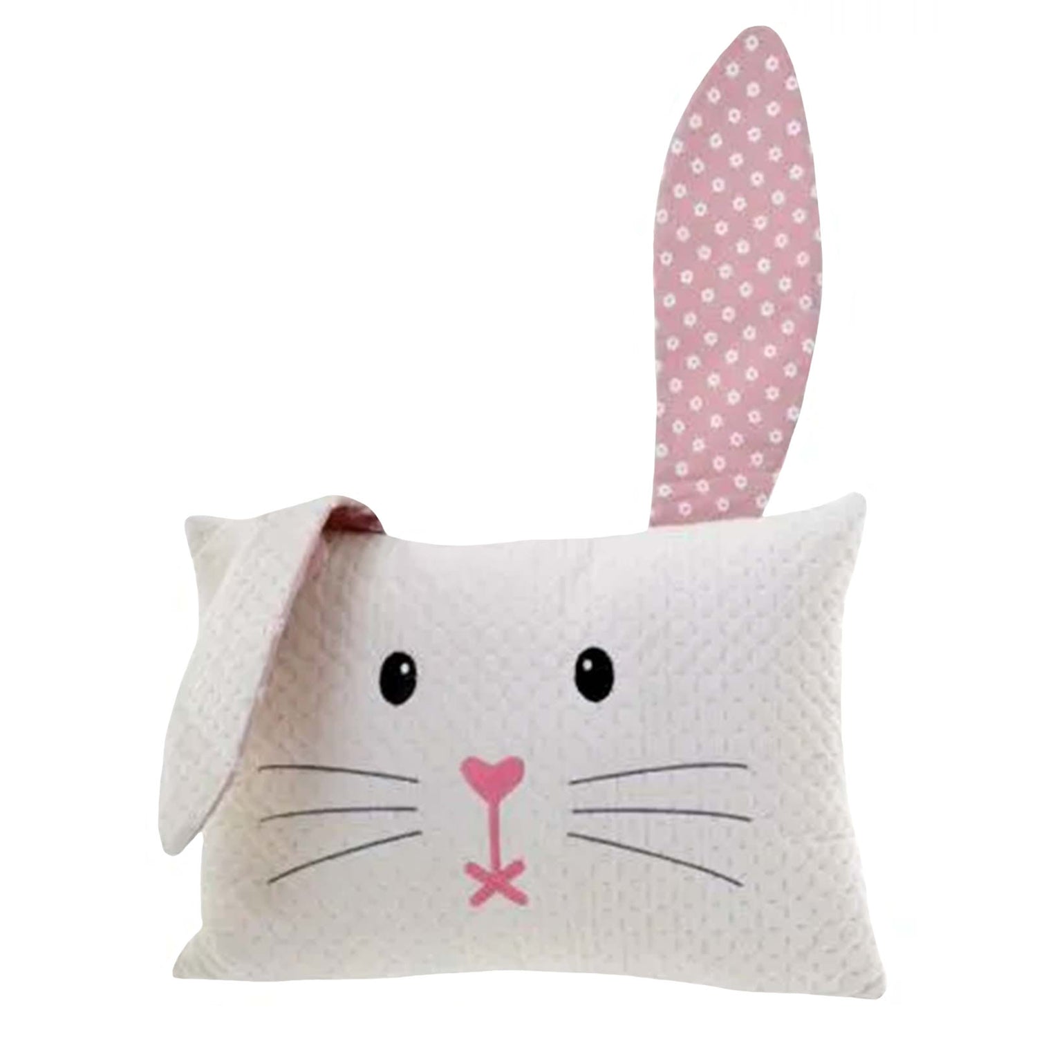 Pink Bunny Rabbit Plush Velour Cushion