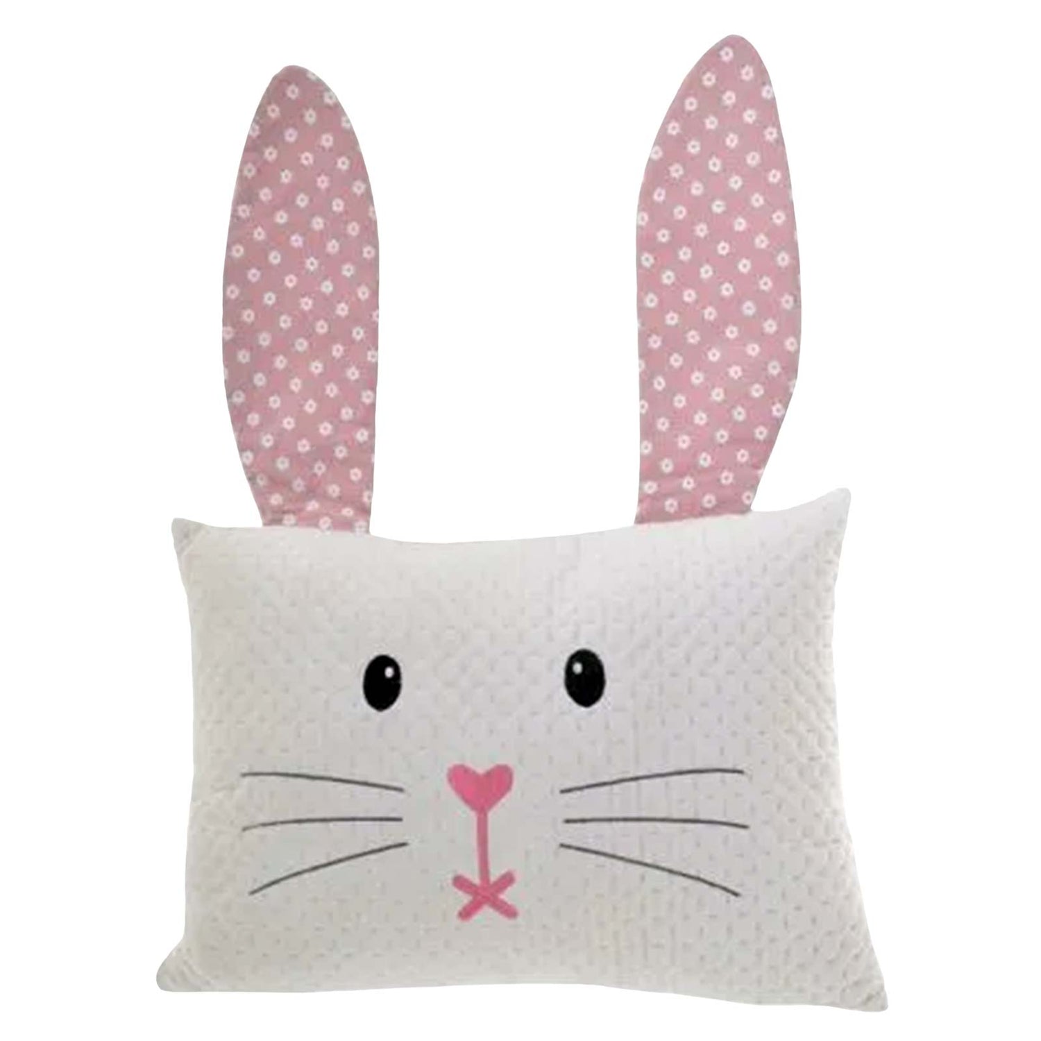 Pink Bunny Rabbit Soft Velour Plush Cushion
