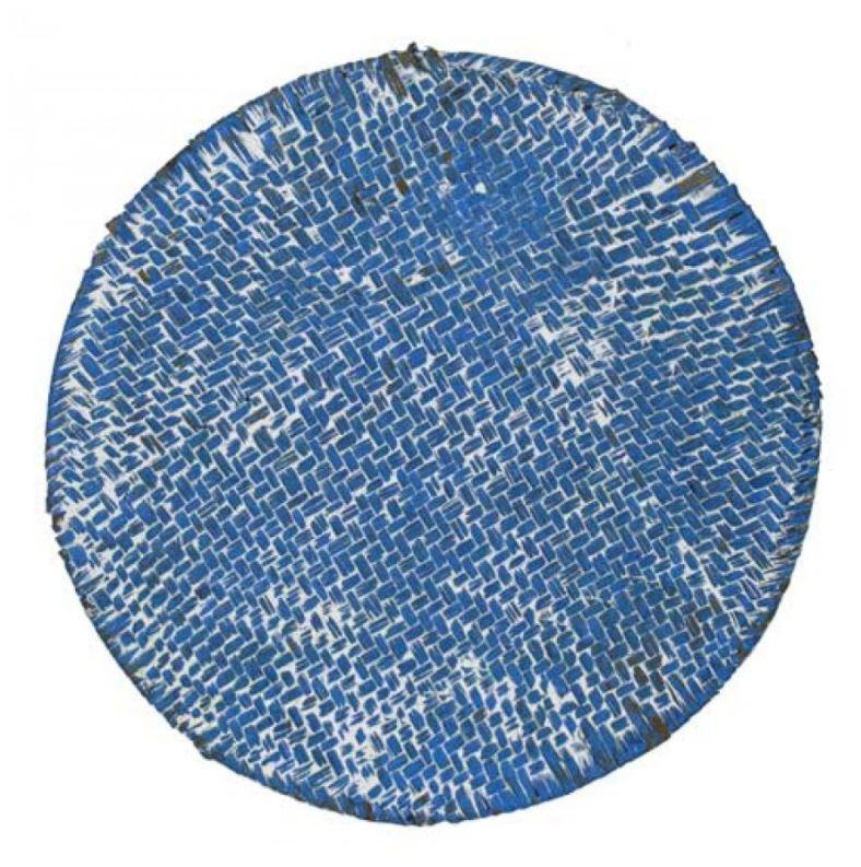 Light Blue Round Weave Placemats - Set of 4.