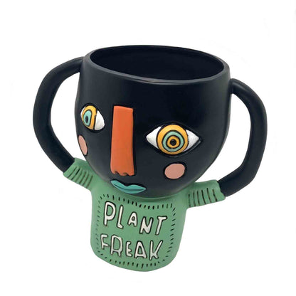 PLANT FREAK - Black - Indoor Pot Planter by Allen Designs