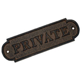 PRIVATE Cast Iron Sign