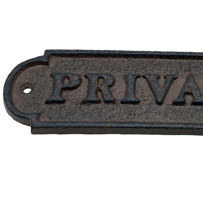 PRIVATE Cast Iron Sign