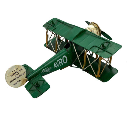 Queensland Avro Metal Plane - 16cm Wingspan - Hello Homewares