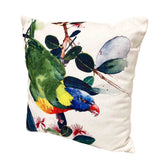 Rainbow Lorikeet Cotton Linen Blend Cushion 45cm Square