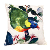 Rainbow Lorikeet Linen Cotton Blend 45cm Cushion