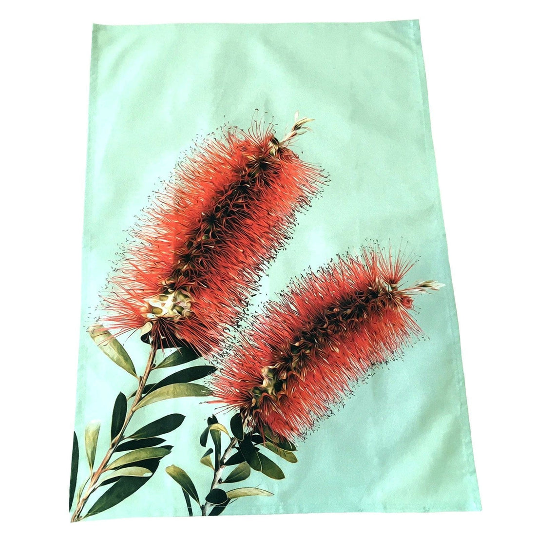 Red Bottlebrush - 100% Cotton Chris Riley Tea Towel.
